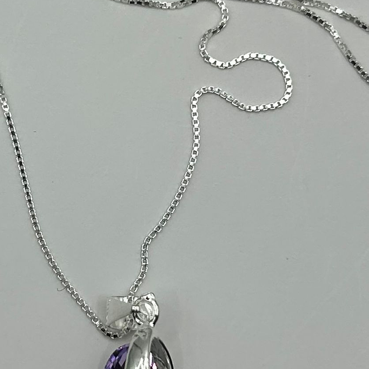 Collar Corazon hecho con cristal Swarovski® Tornasol 2