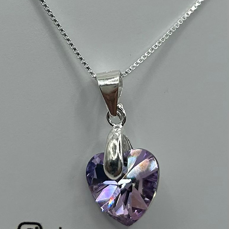 Collar Corazon hecho con cristal Swarovski® Tornasol 3