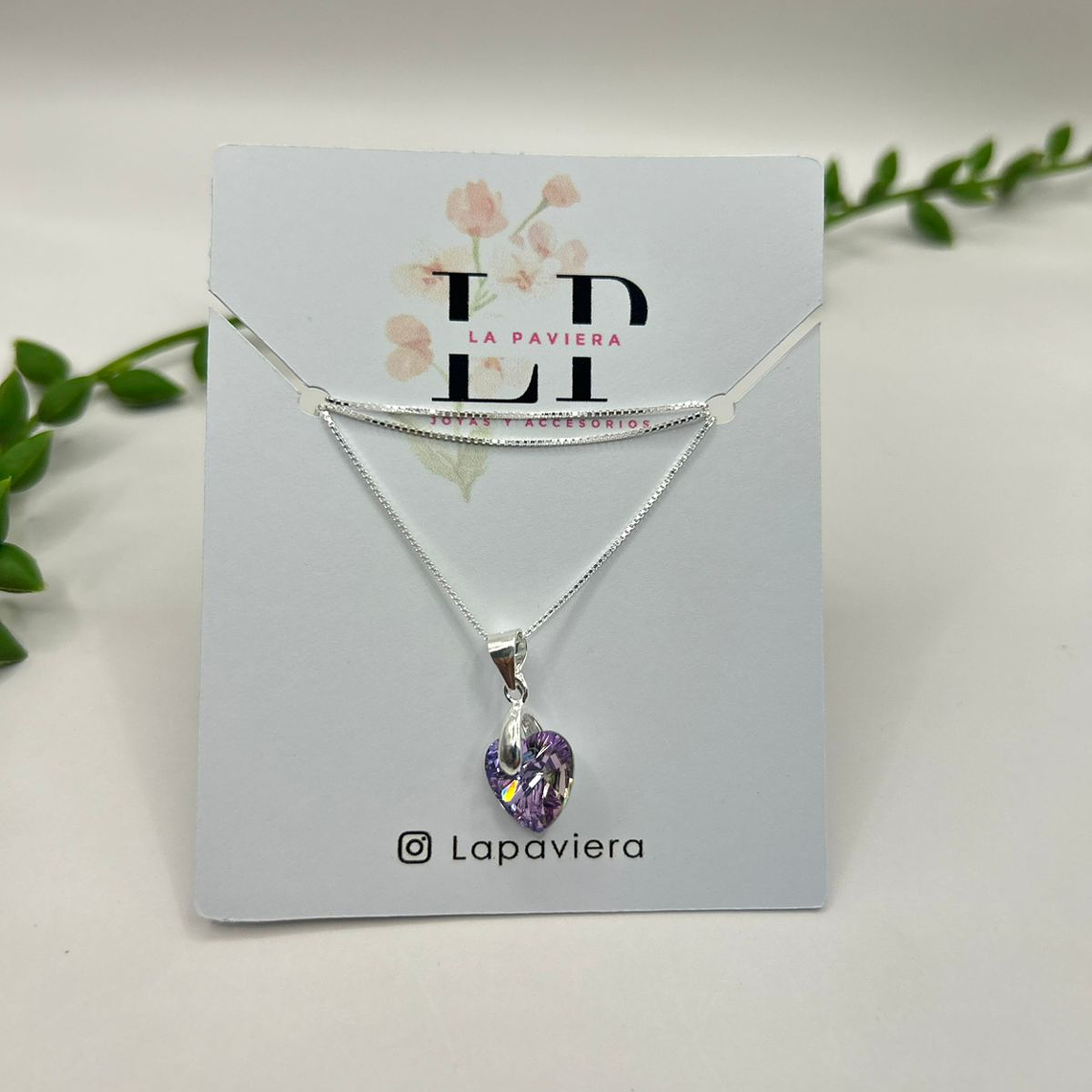 Collar Corazon hecho con cristal Swarovski® Tornasol 4