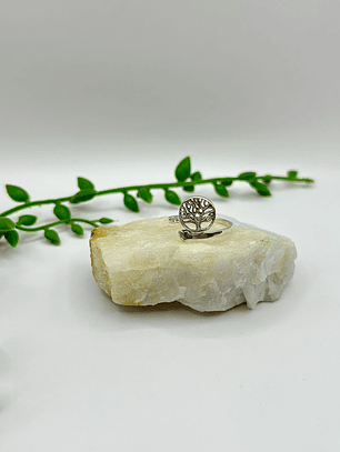 Anillo ajustable árbol de la vida corazón