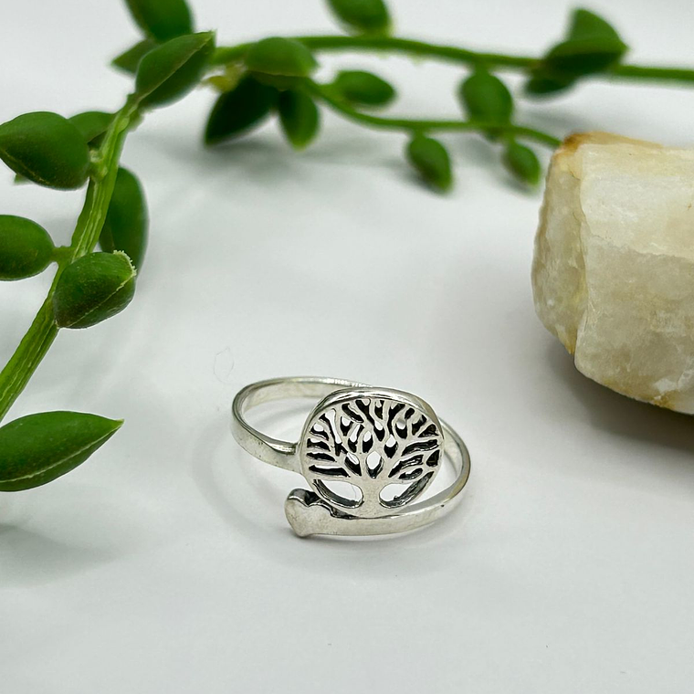 Anillo ajustable árbol de la vida corazón 3