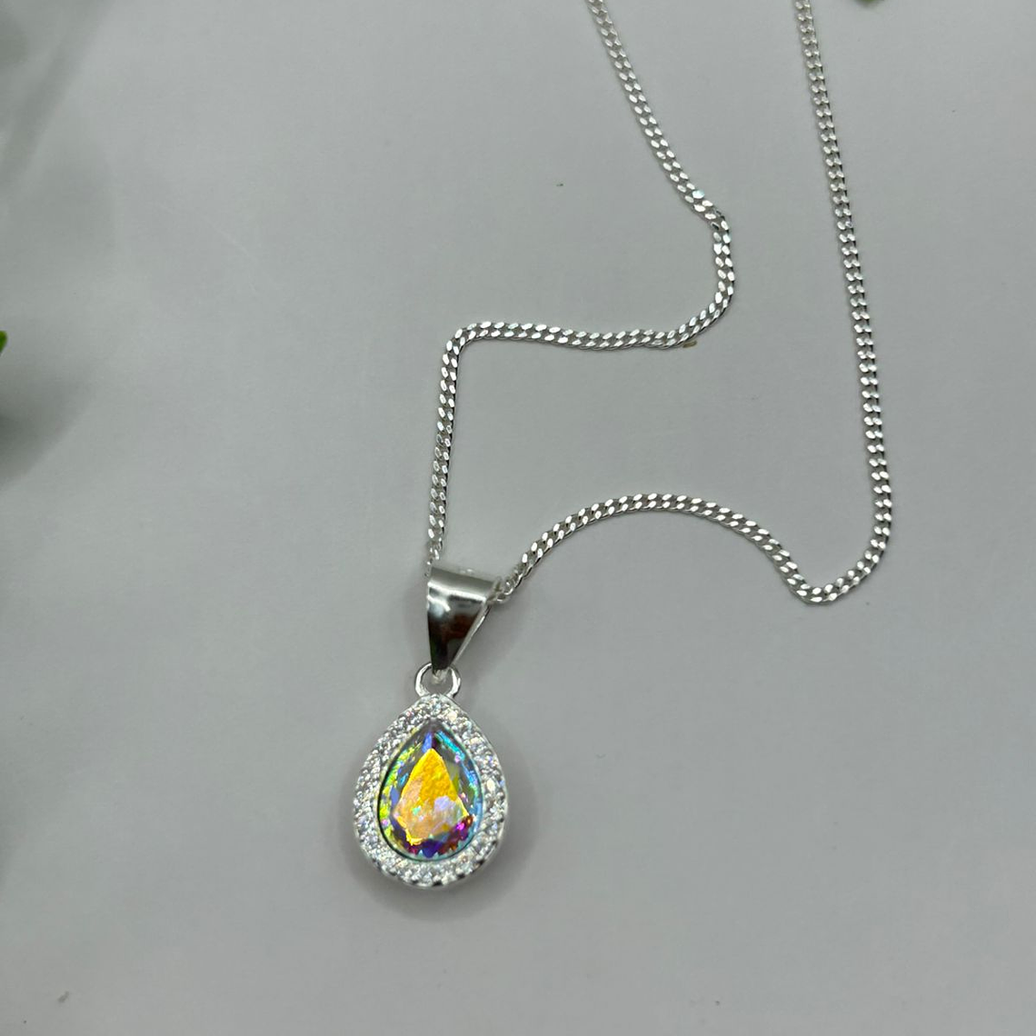 Conjunto Gota circones Cristal hecho con swarovski® tornasol 3