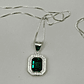 Conjunto rectangular Cristal hecho con Swarovski® Verde - Miniatura 2