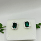 Conjunto rectangular Cristal hecho con Swarovski® Verde - Miniatura 3