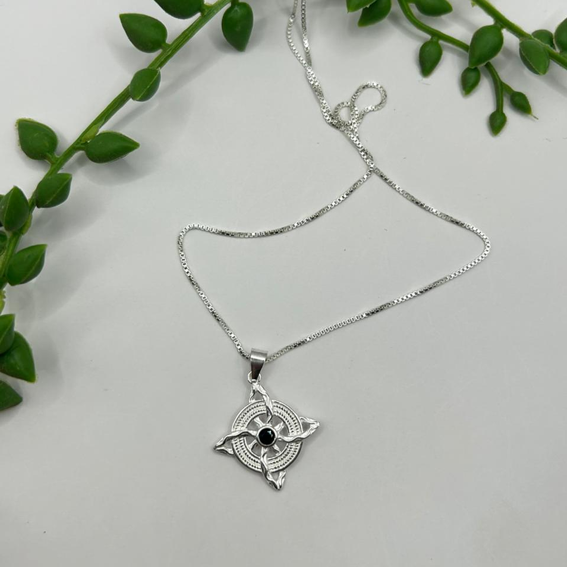 Collar nudo de brujas circón ónix 3