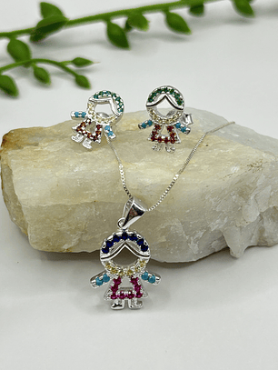 Conjunto niña circones multicolor 