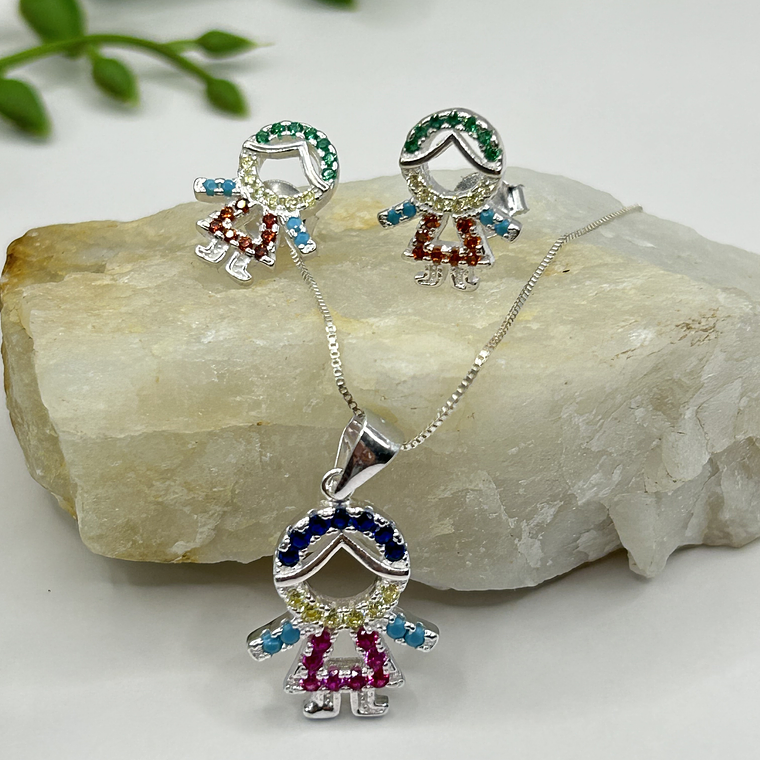 Conjunto niña circones multicolor  2