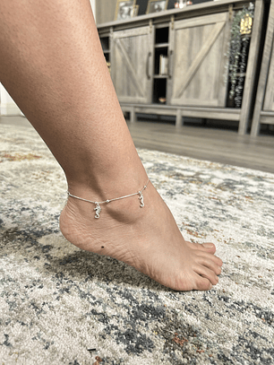 Tobillera esferas caballito de mar circones