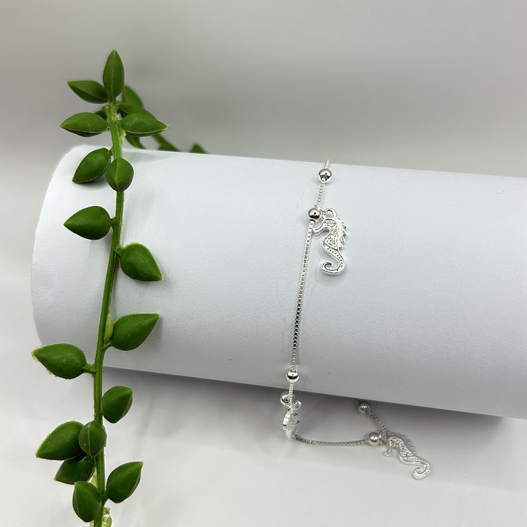 Tobillera esferas caballito de mar circones 2