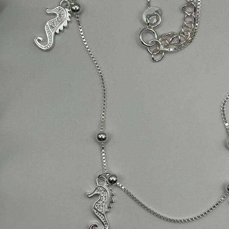 Tobillera esferas caballito de mar circones 4