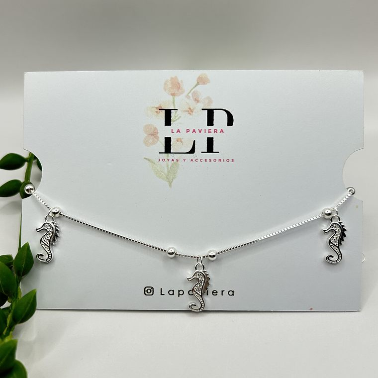 Tobillera esferas caballito de mar circones 5