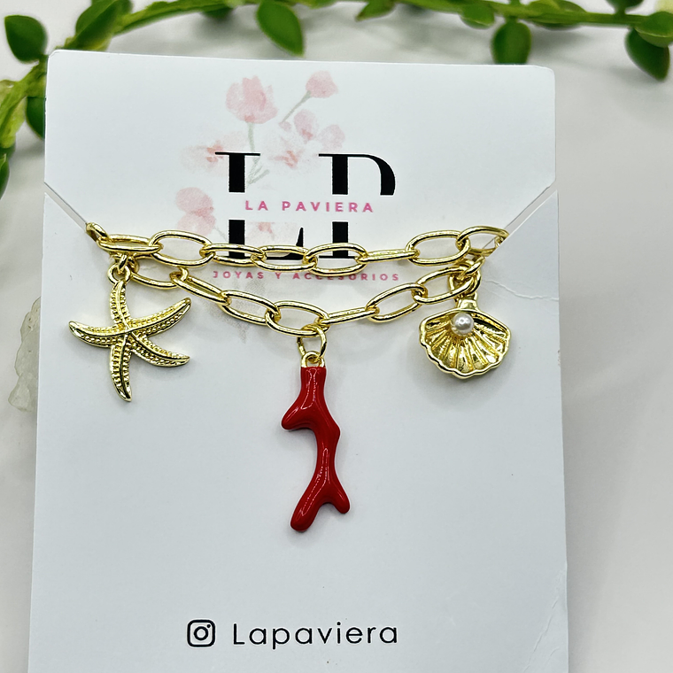 Collar Coral Charms 3