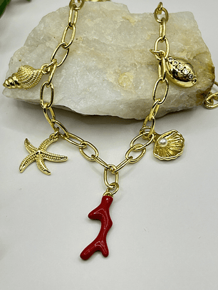 Collar Coral Charms