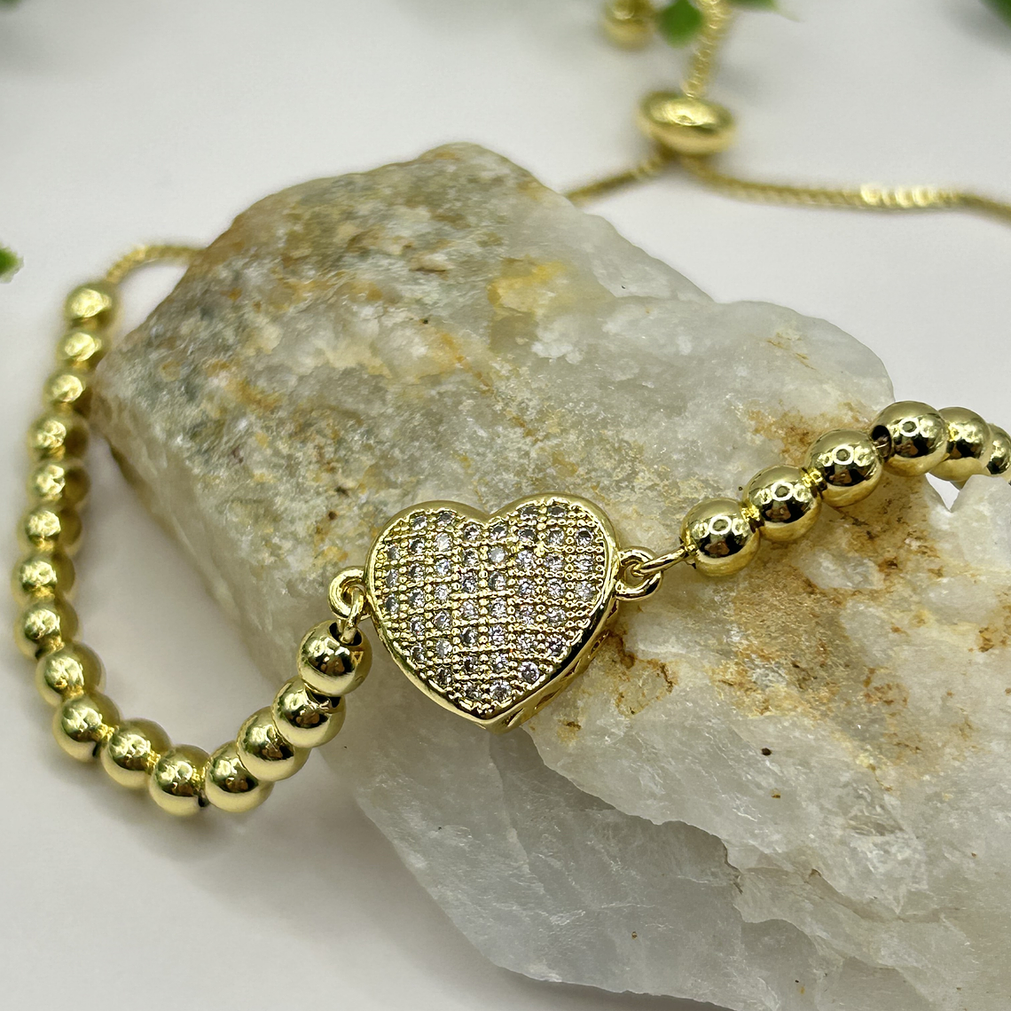 Pulsera corazón brillante  2