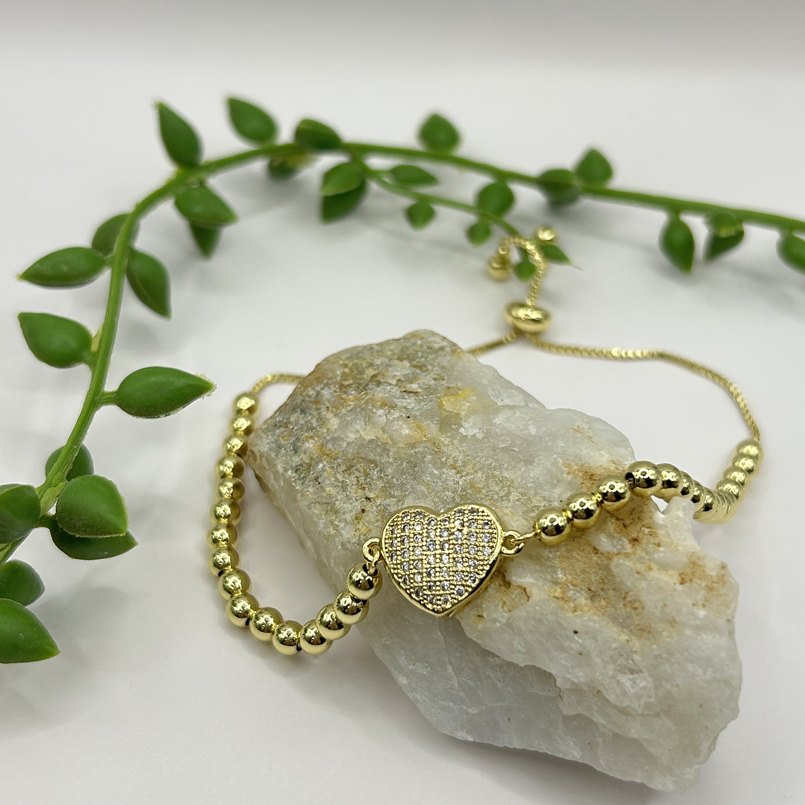 Pulsera corazón brillante  3