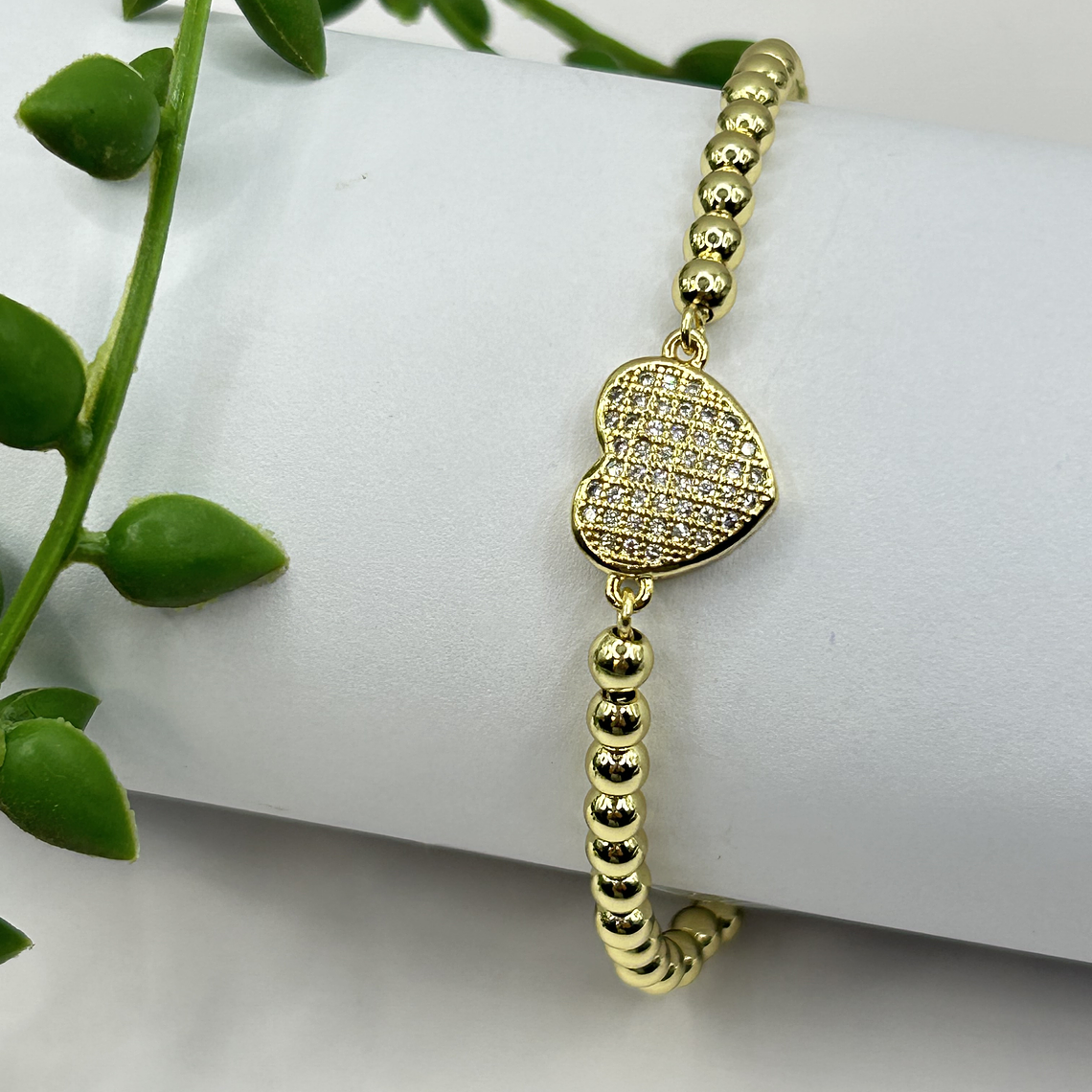 Pulsera corazón brillante  4