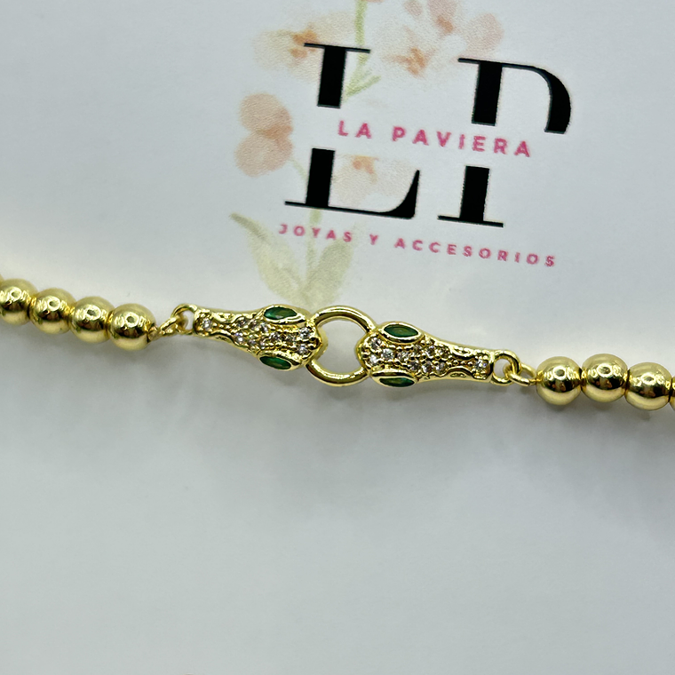 Pulsera Serpiente Dorada  4