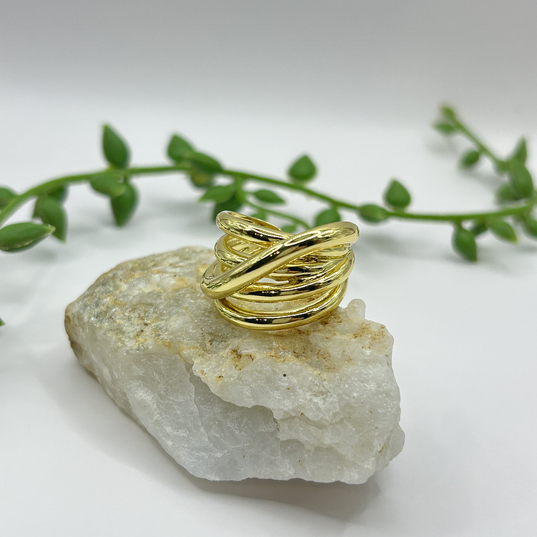 Anillo Entrelazo Dorado 5