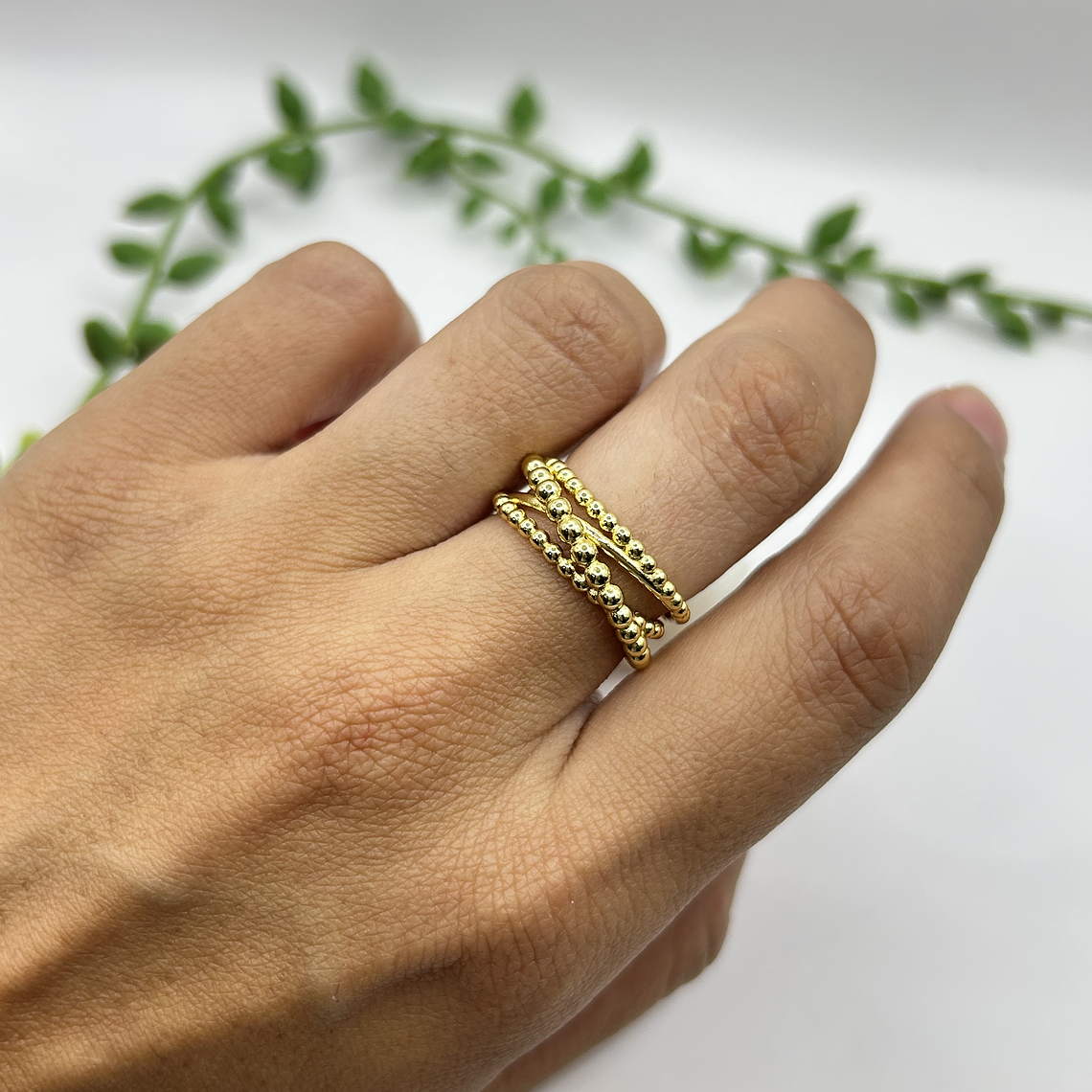 Anillo Trío Dorado  3