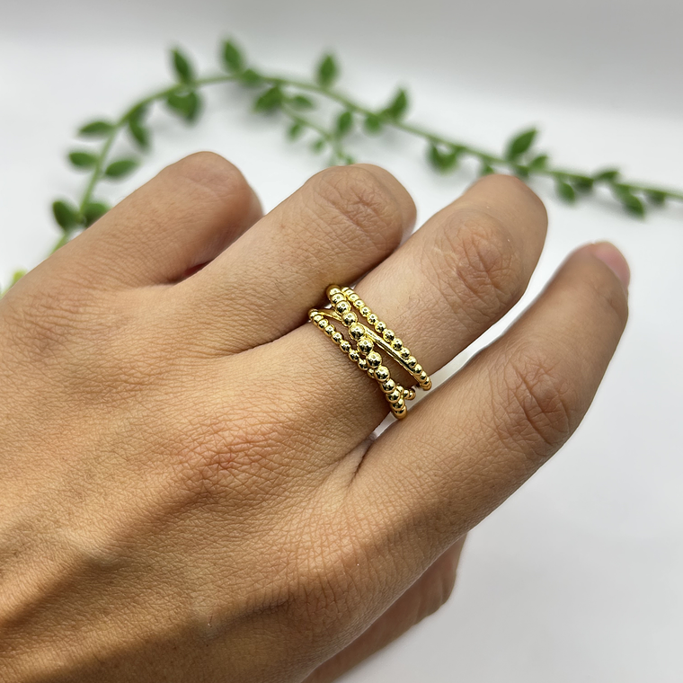 Anillo Trío Dorado  3
