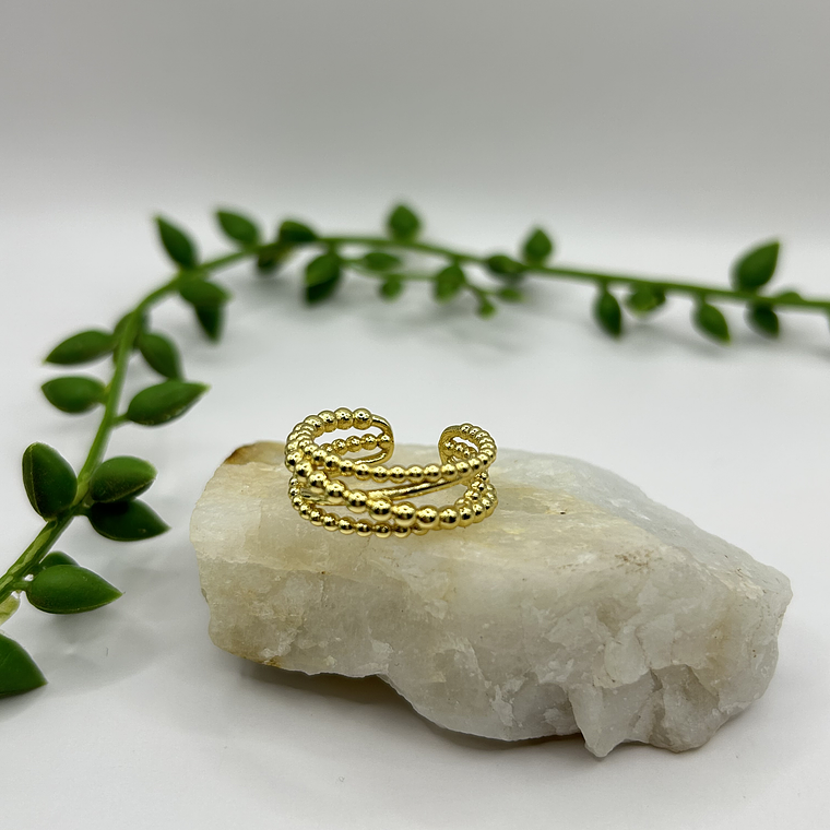 Anillo Trío Dorado  2