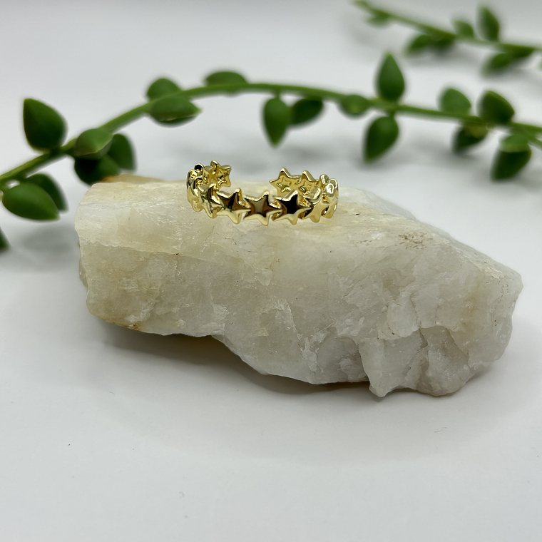 Anillo Estrellas Doradas  1