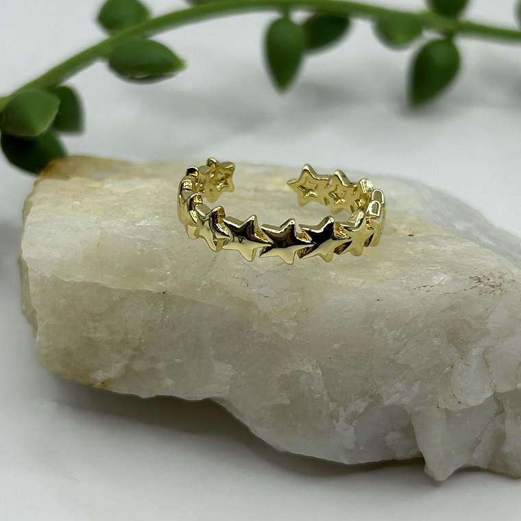 Anillo Estrellas Doradas  2