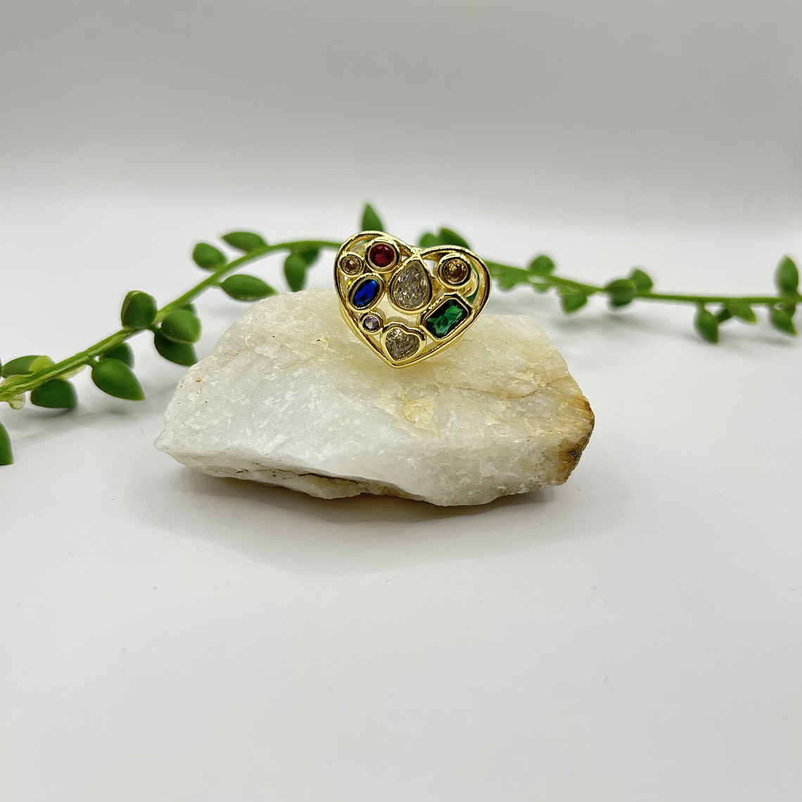 Anillo Corazón Multicolor  1