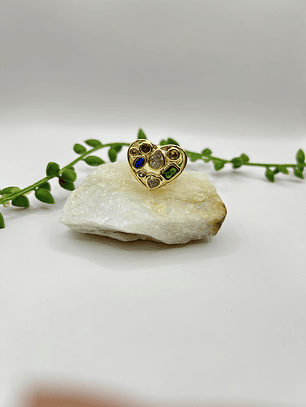 Anillo Corazón Multicolor 