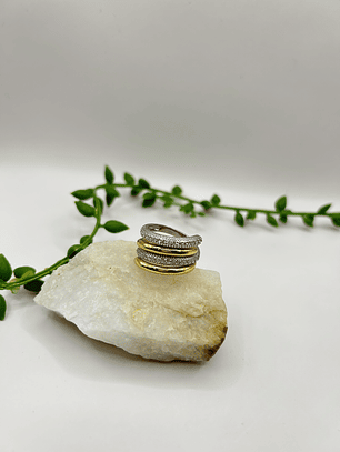 Anillo Dúo brillo convertible 