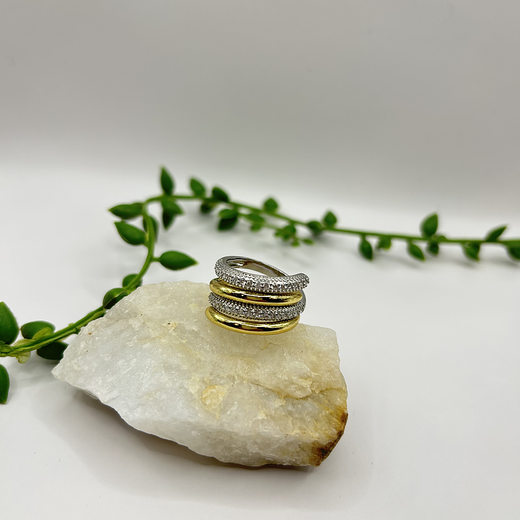 Anillo Dúo brillo convertible  1