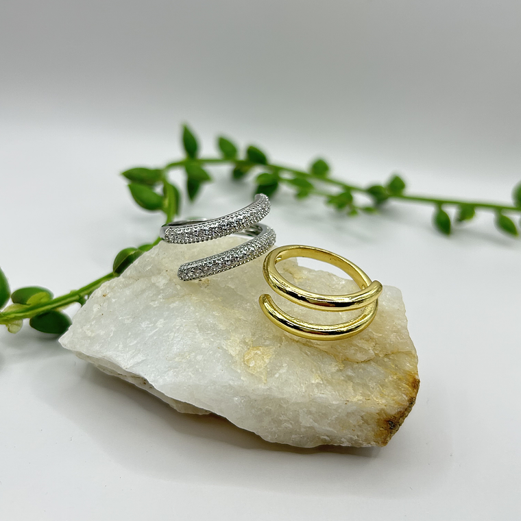 Anillo Dúo brillo convertible  3