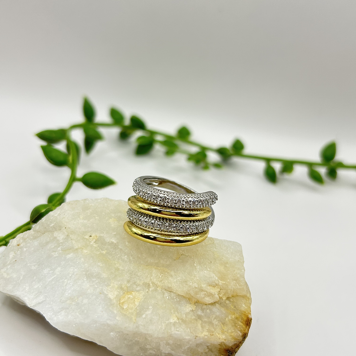 Anillo Dúo brillo convertible  2