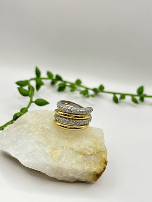 Anillo Dúo brillo convertible 