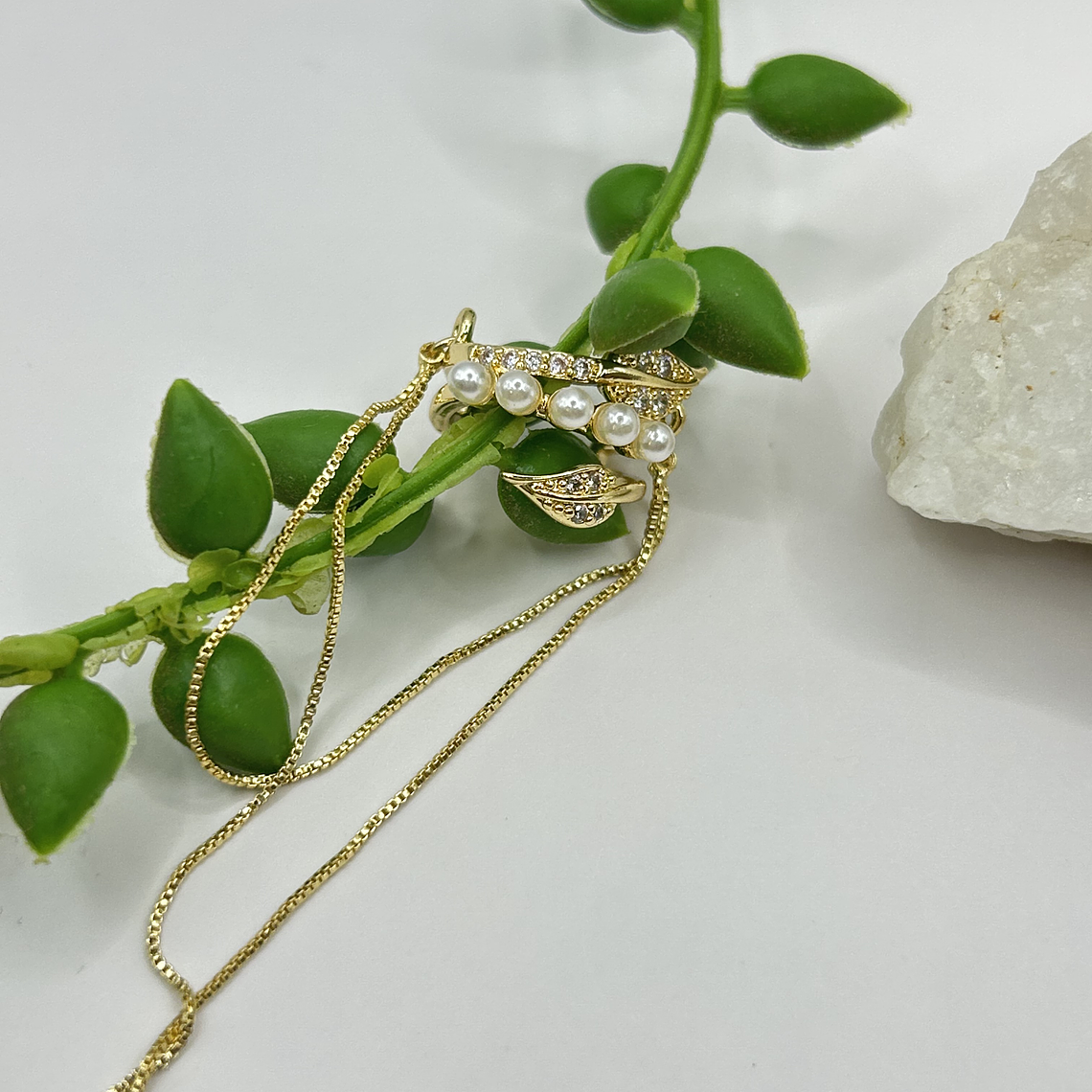 Earcuff Perla Doble 3