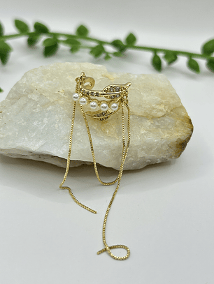 Earcuff Perla Doble