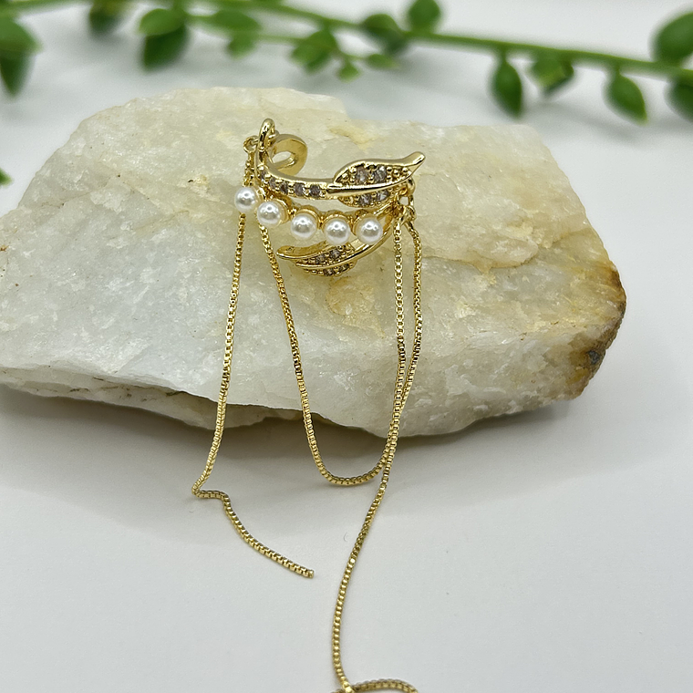 Earcuff Perla Doble 2