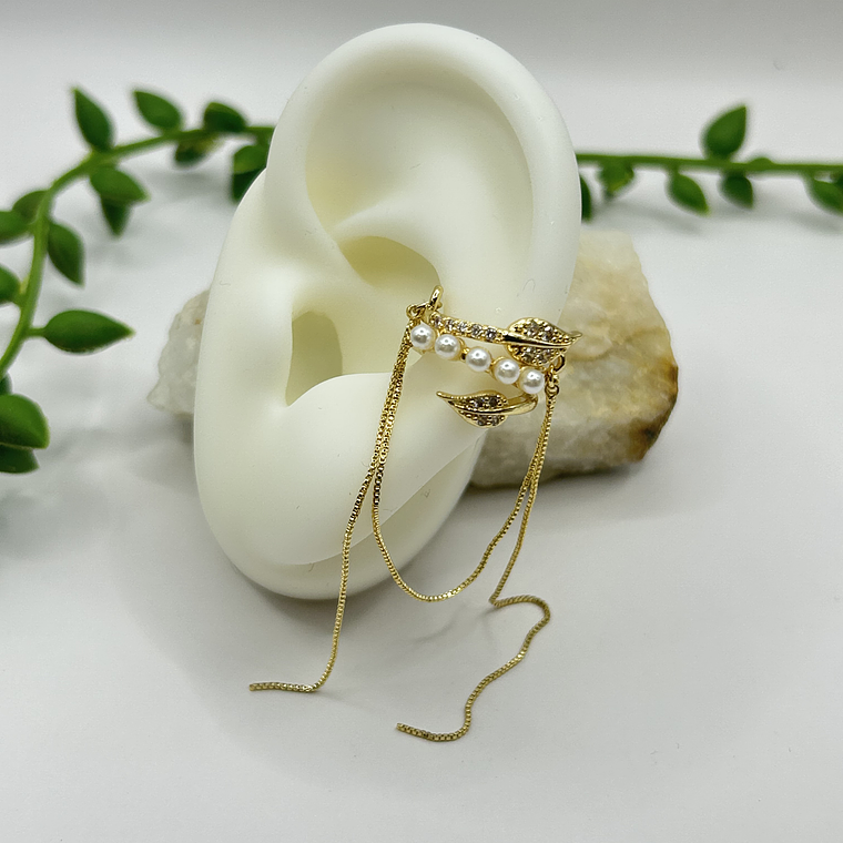 Earcuff Perla Doble 4