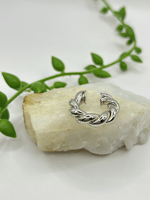 Earcuff Trenza Plateada 