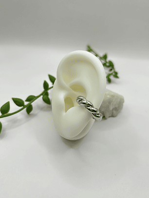 Earcuff Trenza Plateada 