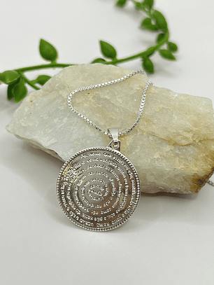 Collar Padre Nuestro Plateado 