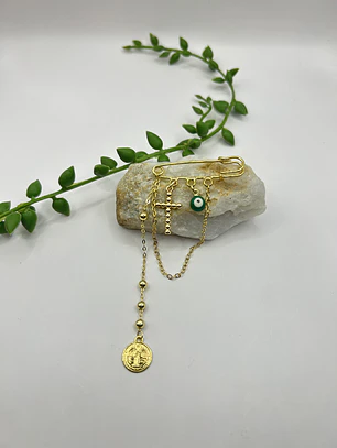 Prendedor protección, fe y equilibrio 