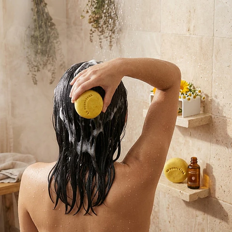 Shampoo Sólido de Caléndula y Cúrcuma