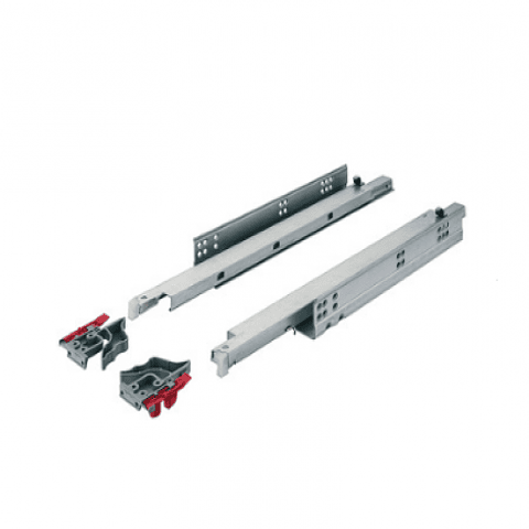 Corredera oculta extensión total total 300 a 500mm Par Cierre Suave