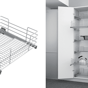 Cesta de verduras 400mm a 600mm cierre suave