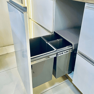 Basurero extraible 2x20Lt para Frente de Madera