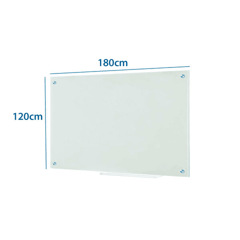 Pizarra Glass Pro 120x180cm Vidrio Templado Blanco