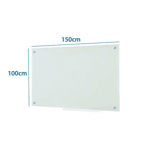 Pizarra Glass Pro 100x150cm Vidrio Templado Blanco de 100x150cm 6mm