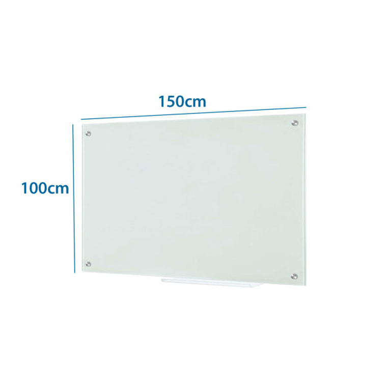 Pizarra Glass Pro 100x150cm Vidrio Templado Blanco de 100x150cm 6mm 2