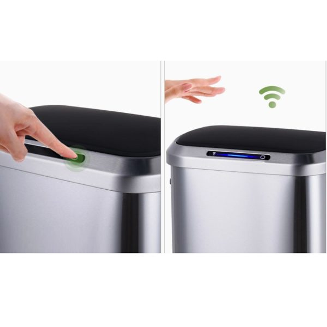 Basurero 50L Inteligente Con Sensor Acero Inoxidable 1